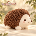 MIRQVORA™ Pip Hedgehog Plush — 9-Inch Stuffed Woodland Animal with Loop-Texture Back & Embroidered Face